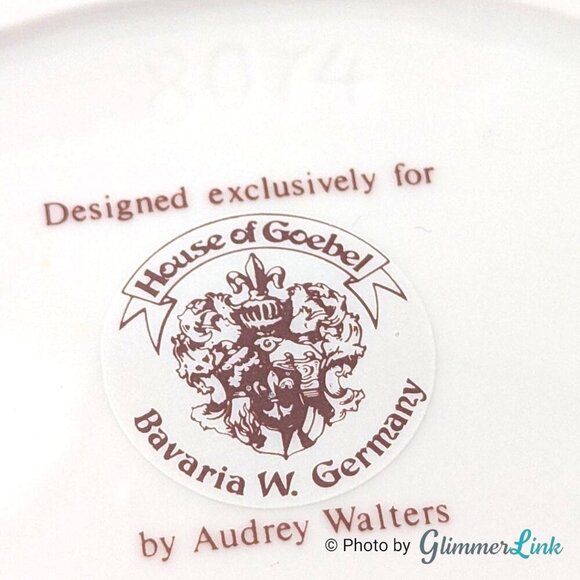 Vintage House of Goebel 25th Silver Anniversary Porcelain Trinket Jewelry Box - Picture 8 of 9